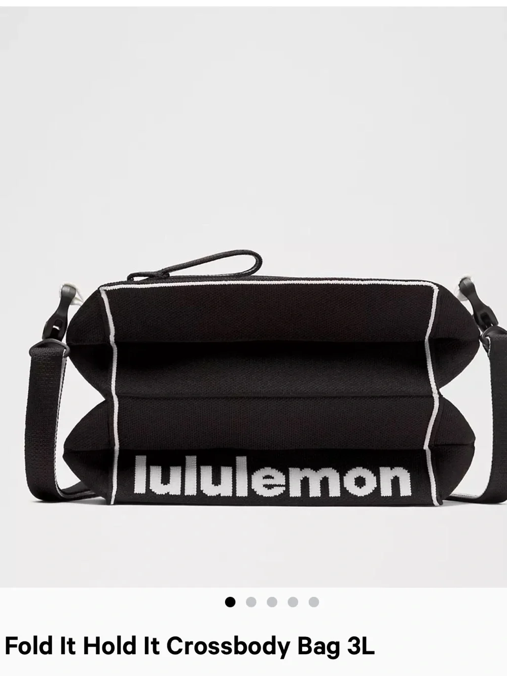 Lululemon black fold it hold it crossbody bag! Brand New!